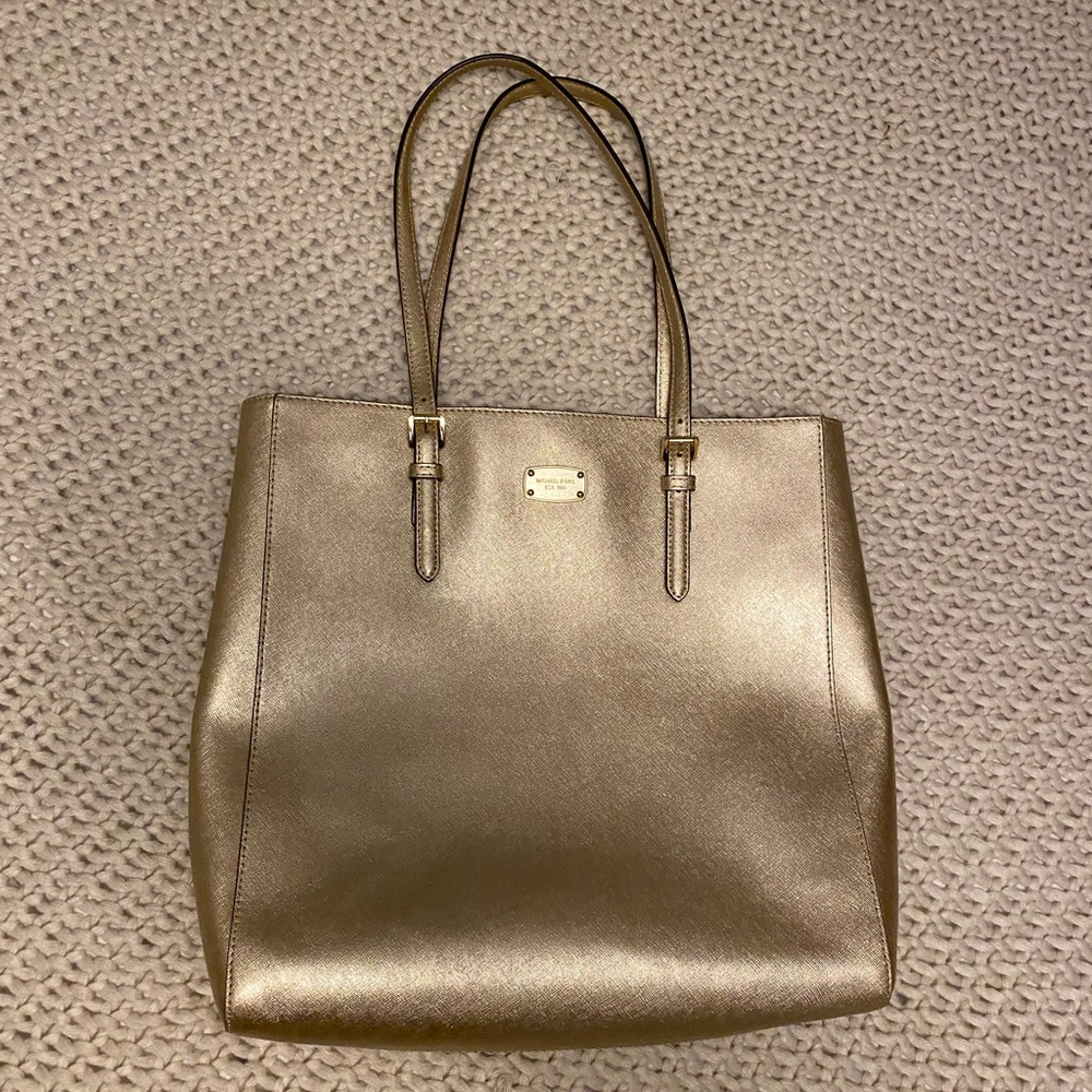 Michael Kors gold satchel large never used